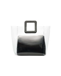 Staud Clear And Black Shirley Pvc And Leather Tote