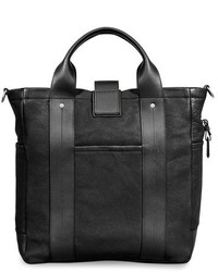 Shinola Commuter Leather Tote Bag Black