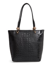 Sondra Roberts Croc Embossed Faux Leather Tote
