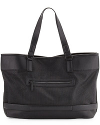 French Connection Edie Perforated Tote Bag Black