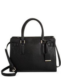 Faux Leather Belted Tote With Crossbody Strap Merona