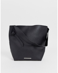 French Connection Faux Mottled Leather Shoulder Handbag