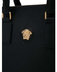 Versace Flat Shoulder Bag With Gold Medusa