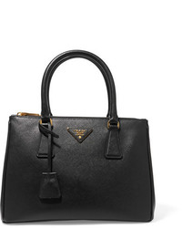 Prada Galleria Medium Textured Leather Tote Black