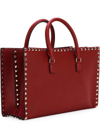 Valentino Garavani Rockstud Medium Leather Tote Bag