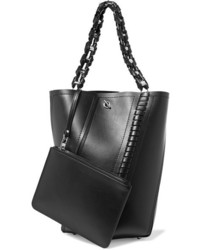 Proenza Schouler Hex Paneled Leather Tote Black
