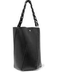 Proenza Schouler Hex Paneled Leather Tote Black