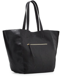 Neiman Marcus Hip Zip Front Tote Bag Black