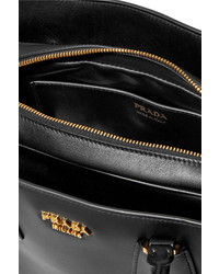 Prada Inside Leather Tote Black