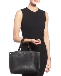 Street Level Junior Reversible Faux Leather Tote Black