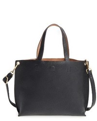 Street Level Junior Reversible Faux Leather Tote Black