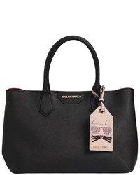 Karl Lagerfeld K Saffiano Leather Tote W Choupette Tag