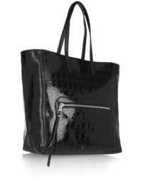 Karl Lagerfeld Kache Leather Trimmed Embossed Pvc Tote