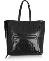 Karl Lagerfeld Kache Leather Trimmed Embossed Pvc Tote