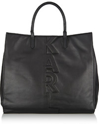 Karl Lagerfeld Karl Appliqud Leather Tote