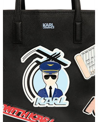 Karl Lagerfeld Jet Fly With Karl Faux Leather Tote Bag
