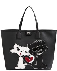 Karl Lagerfeld K Choupette Love Faux Leather Tote Bag