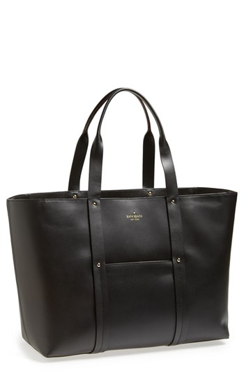 Kate Spade New York Babe Leather Tote Black, $598 | Nordstrom | Lookastic