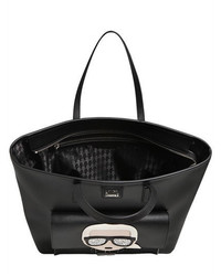Karl Lagerfeld Kikonik Karl Face Faux Leather Tote Bag