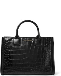 Karl Lagerfeld Klassik Croc Effect Leather Tote Black