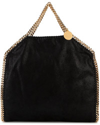 Stella McCartney Large Black Gold Falabella Tote Bag