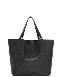 Burberry Large Embossed Crest Bonded Leather Tote