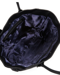 Neiman Marcus Large Grommet Tote Bag Black