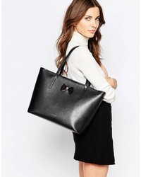 Ted Baker Leather Bow Detail Crosshatch Shopper