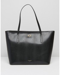 Ted Baker Leather Bow Shopper In Black