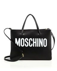 Moschino Leather Logo Tote