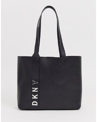 DKNY Leather Tote With Strap Logo Detail