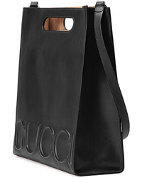 Gucci Linea Xl Leather Tote Bag Black