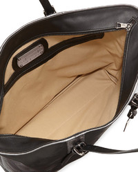 Longchamp Lm Cuir Leather Shoulder Tote Bag Black