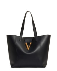 Versace First Line Logo Calfskin Leather Tote