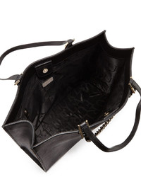 Furla Maggie Large Leather Tote Bag Black