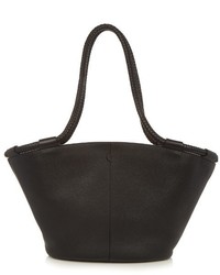 The Row Market Braided Handle Grained Leather Tote