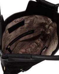 Foley + Corinna Mid City Calf Hair And Leather Tote Bag Black