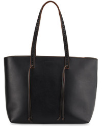 Elena Ghisellini Milky Medium Leather Tote Bag Black