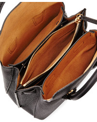 MCM Milla Mini Leather Tote Bag Black