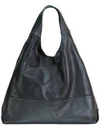 Mofe Halcyon Perforated Leather Triangular Tote Style Shoulder Bag With Interior Zip Center Divide
