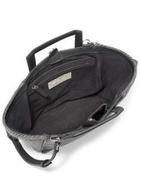 Brunello Cucinelli Monili Trim Leather Shoulder Bag