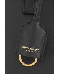 Saint Laurent Monogramme Cabas Baby Leather Tote Black