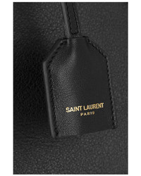 Saint Laurent Monogramme Cabas Small Leather Tote Black