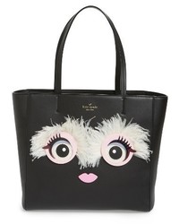 Kate Spade New York Monster Eyes Hallie Leather Tote None