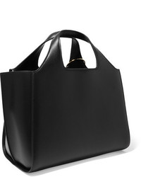Victoria Beckham Newspaper Small Leather Tote Black