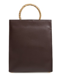 Marni Pannier Hammered Handle Leather Tote