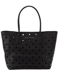 Marc Jacobs Perforated Leather Tote Bag Black