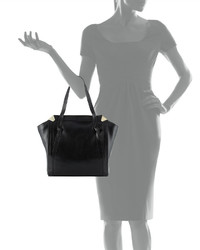 Foley + Corinna Portrait Leather Shopper Tote Bag Black