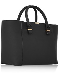 Victoria Beckham Quincy Textured Leather Tote Black