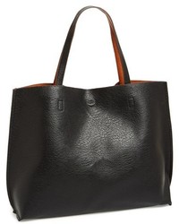 Street Level Reversible Faux Leather Tote Wristlet